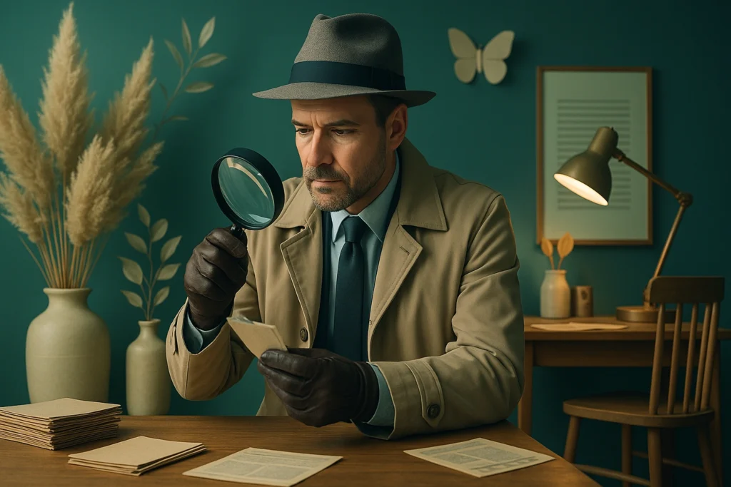 ISTJ personality traits and strengths are represented by the person holding a magnifying glass representing curiosity.